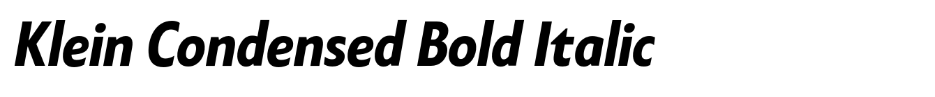 Klein Condensed Bold Italic image